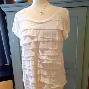 DKNYC Ruffled T Shirt